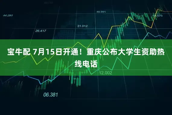 宝牛配 7月15日开通！重庆公布大学生资助热线电话