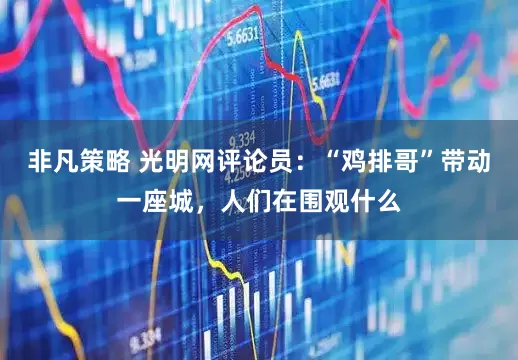 非凡策略 光明网评论员:“鸡排哥”带动一座城,人们在围观什么